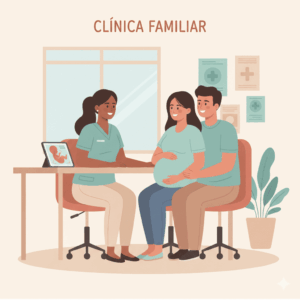 Il·lustració d’una consulta mèdica moderna