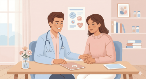 primera consulta de ginecologia a Figueres amb doctora i pacient